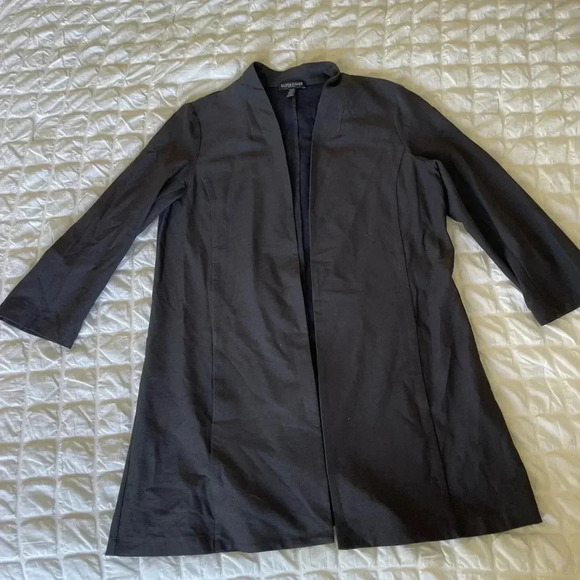 Eileen Fisher charcoal gray viscose cardigan - Picture 1 of 5